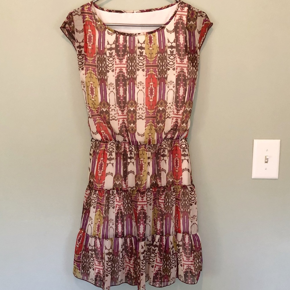 Aztec Tribal Print Boho Festival Dress - Picture 2 of 6